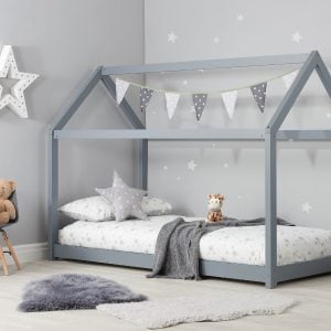 Birlea House Bed Single Grey Childrens Bed | Bed Sava