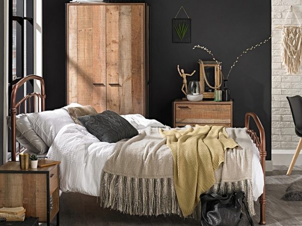 LPD Furniture Hoxton 3 Piece Set Hoxton Oak Bedroom Set | Bed Sava