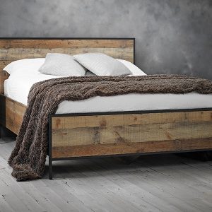 LPD Furniture Hoxton Bed Frame Double Hoxton Oak Wooden Bed | Bed Sava