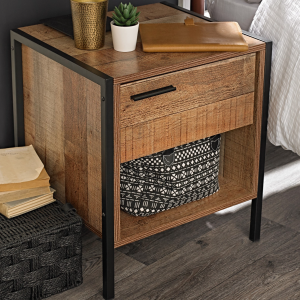 LPD Furniture Hoxton Bedside Cabinet Hoxton Oak Bedside Chest | Bed Sava