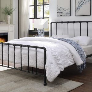 Flintshire Furniture Kinnerton Double Black Metal Metal Bed | Bed Sava