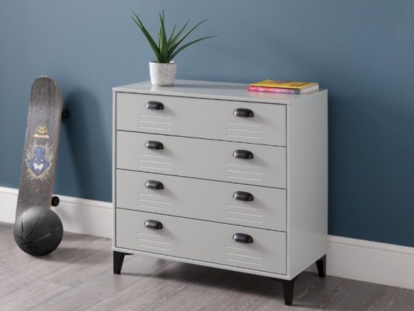 Julian Bowen Lakers Locker 4 Drawer Chest Drawer Chest | Bed Sava