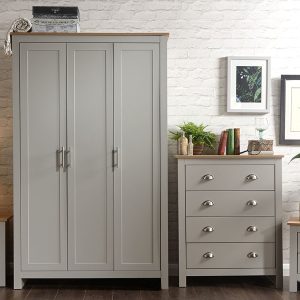 GFW Lancaster 4 Piece Set Paint Grey Bedroom Set | Bed Sava