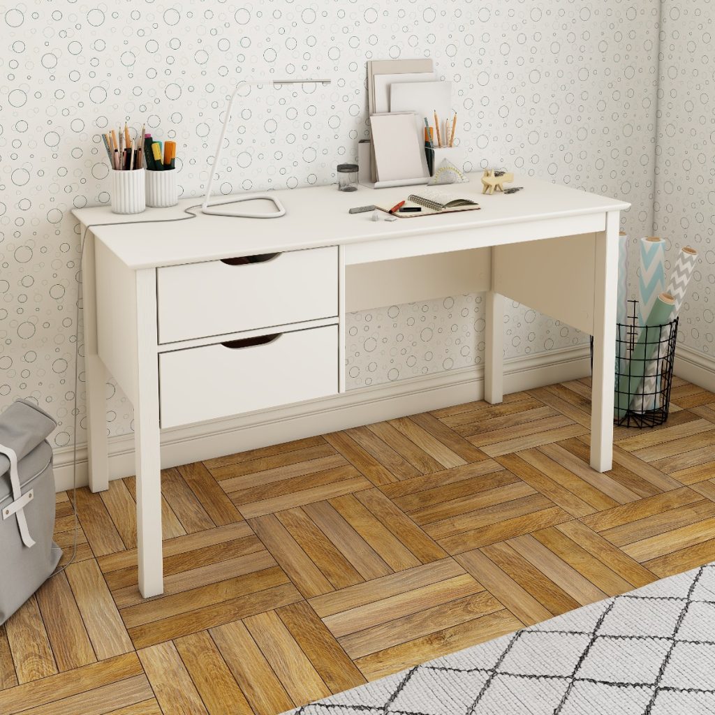 Noomi Aponi Desk with Drawers White (FSC Certified)
