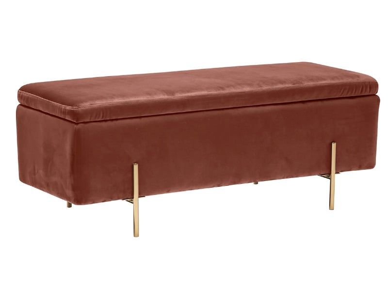 LPD Furniture Lola Ottoman Pink Blanket Box