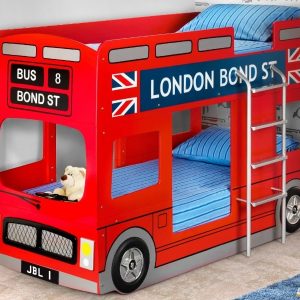 Julian Bowen London Bus Bunk Bed Single Bunk Bed | Bed Sava