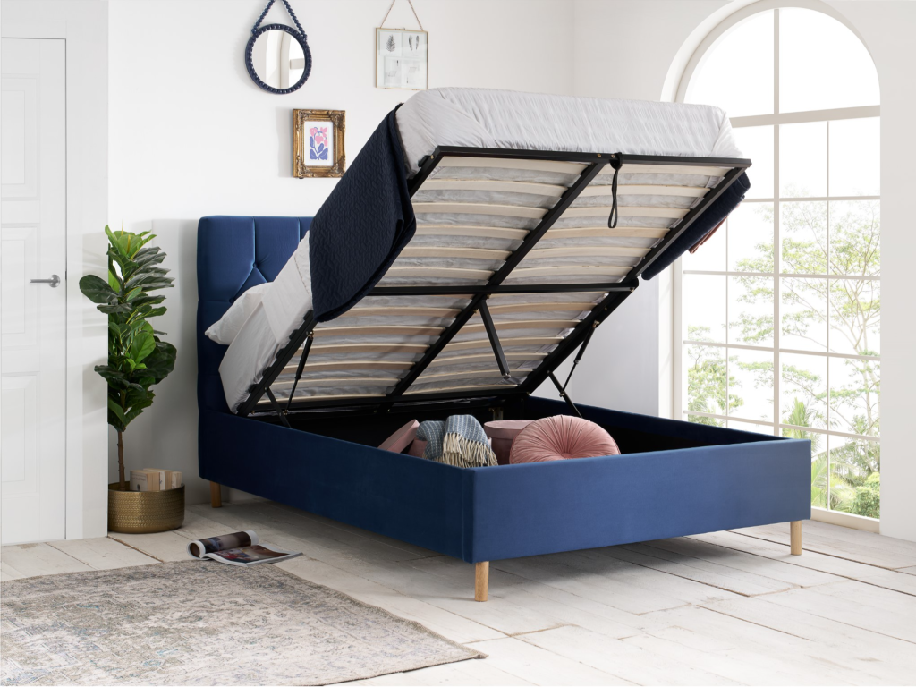 Birlea Loxley Ottoman Small Double Blue Ottoman Bed