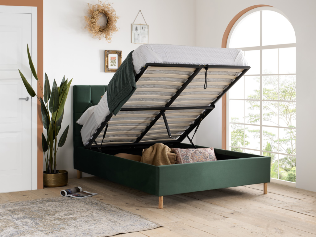 Birlea Loxley Ottoman Double Green Ottoman Bed