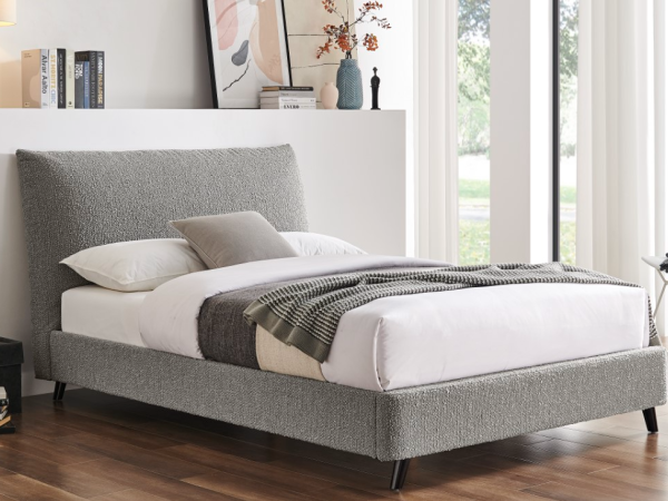 Limelight Luna Pillow Bed Double Grey Fabric Bed | Bed Sava
