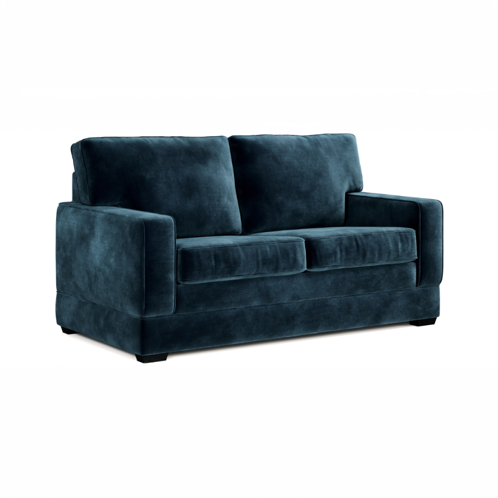 Jay Be® Urban Sofa Bed with e Pocket™ Mattress  Two seater Luxe Velvet Airforce | Bed Sava