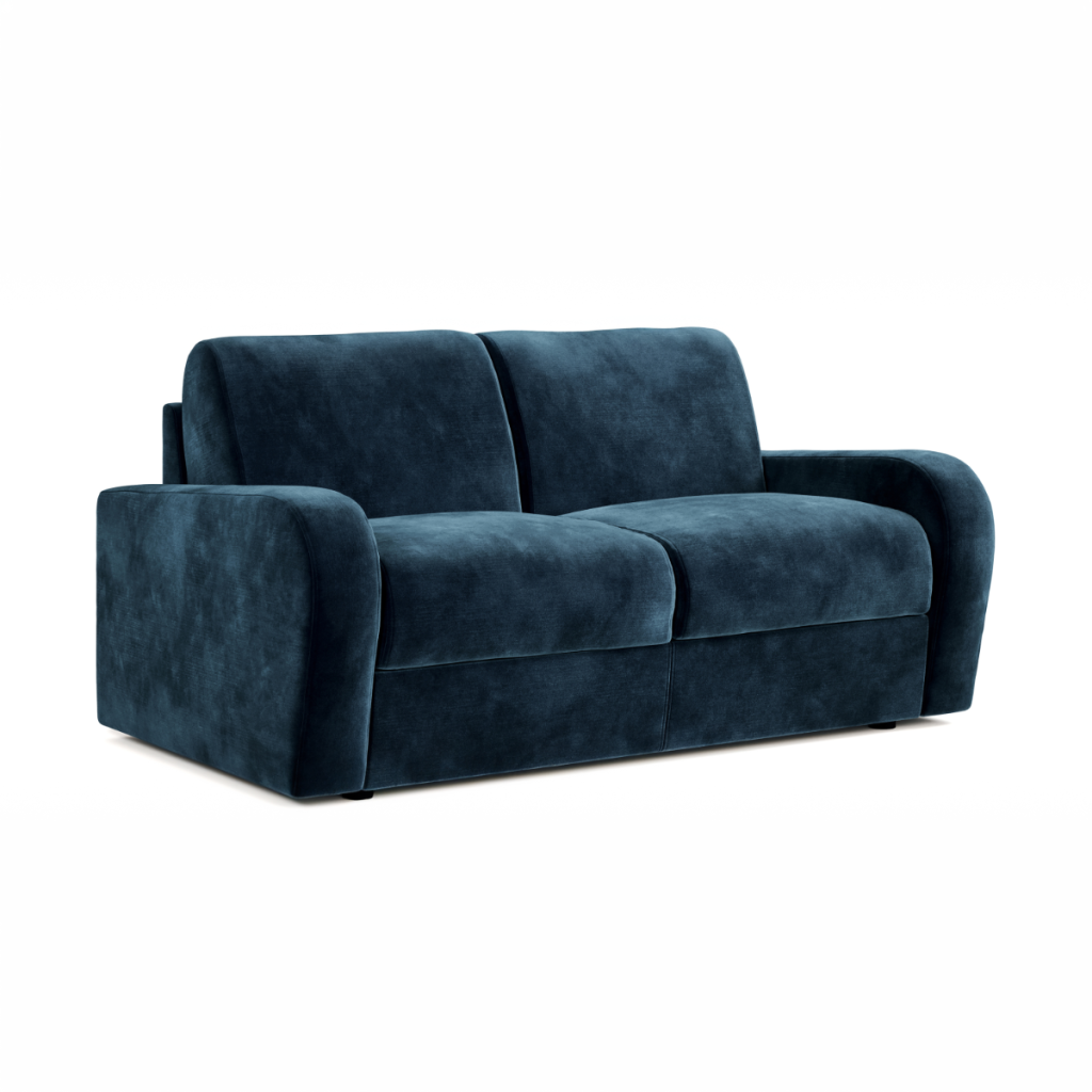 Jay Be® Deco Sofa Bed with e Sprung™ Mattress  Two seater  Luxe Velvet Airforce | Bed Sava