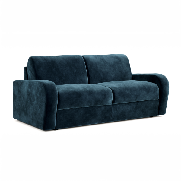 Jay Be® Deco Sofa Bed with e Sprung™ Mattress  Three seater Luxe Velvet Airforce | Bed Sava