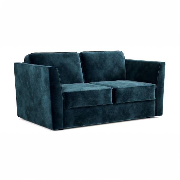 Jay Be® Elegance Sofa Bed with e Sprung™ Mattress  Two seater Luxe Velvet Airforce | Bed Sava