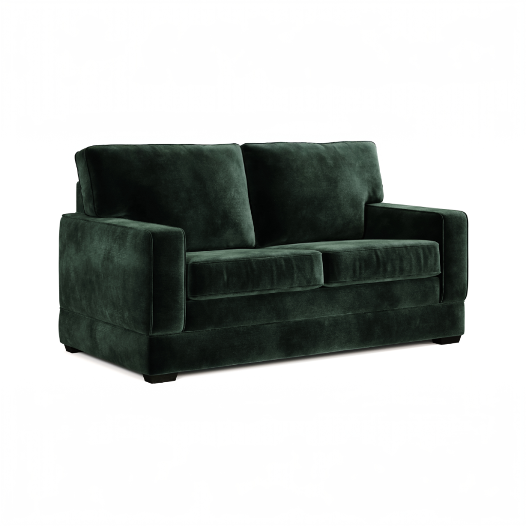 Jay Be® Urban Sofa Bed with e Pocket™ Mattress  Two seater Luxe Velvet Bottle Green | Bed Sava