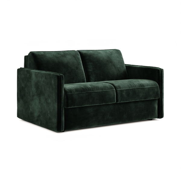 Jay Be® Slim Sofa Bed with e Sprung™ Mattress  Two seater Luxe Velvet Bottle Green | Bed Sava