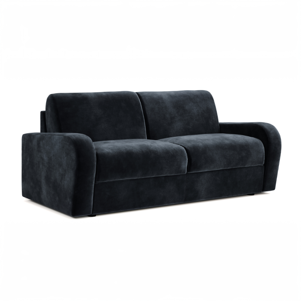 Jay Be® Deco Sofa Bed with e Sprung™ Mattress  Three seater Luxe Velvet Charcoal | Bed Sava