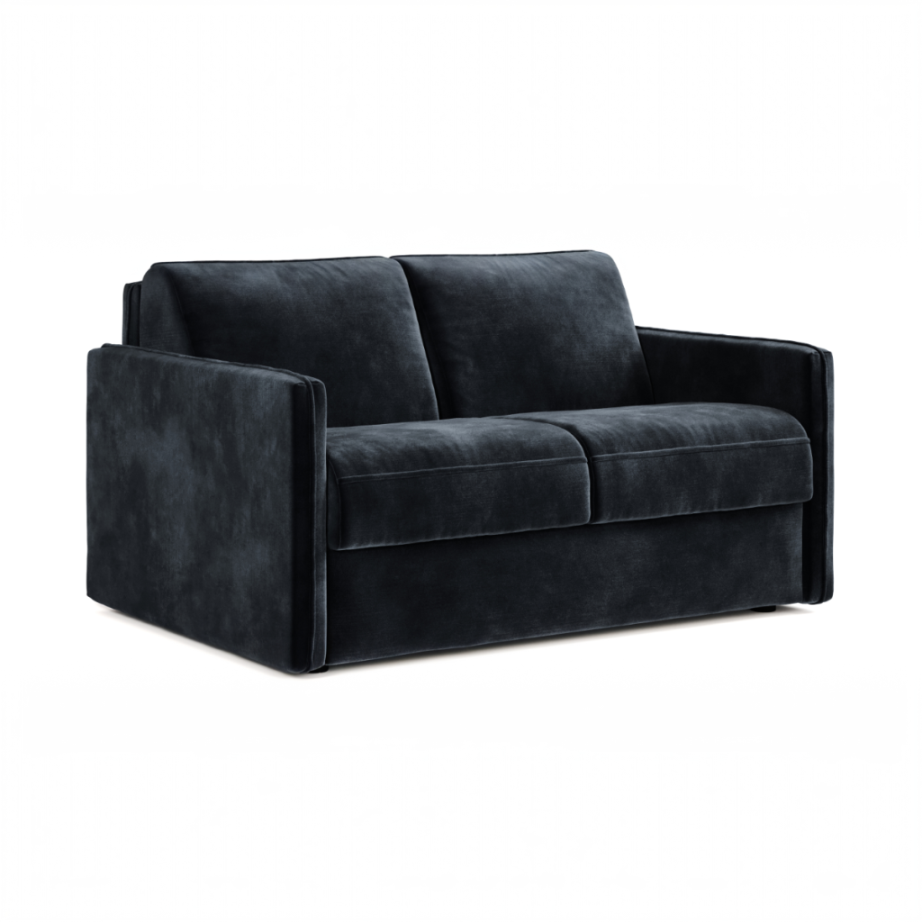 Jay Be® Slim Sofa Bed with e Sprung™ Mattress  Two seater Luxe Velvet Charcoal | Bed Sava