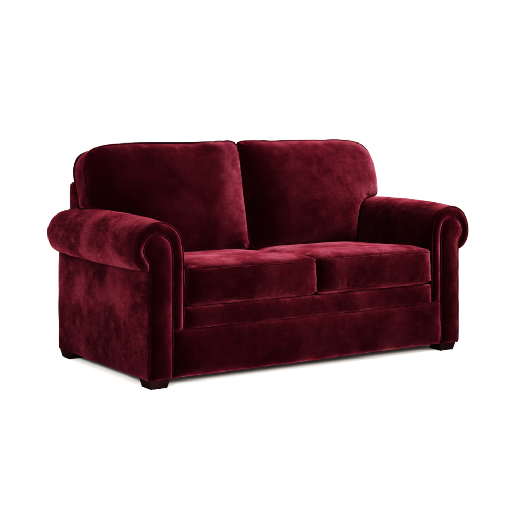 Jay Be® Heritage Sofa Bed with e Pocket™ Mattress  Two seater Luxe Velvet Shiraz | Bed Sava