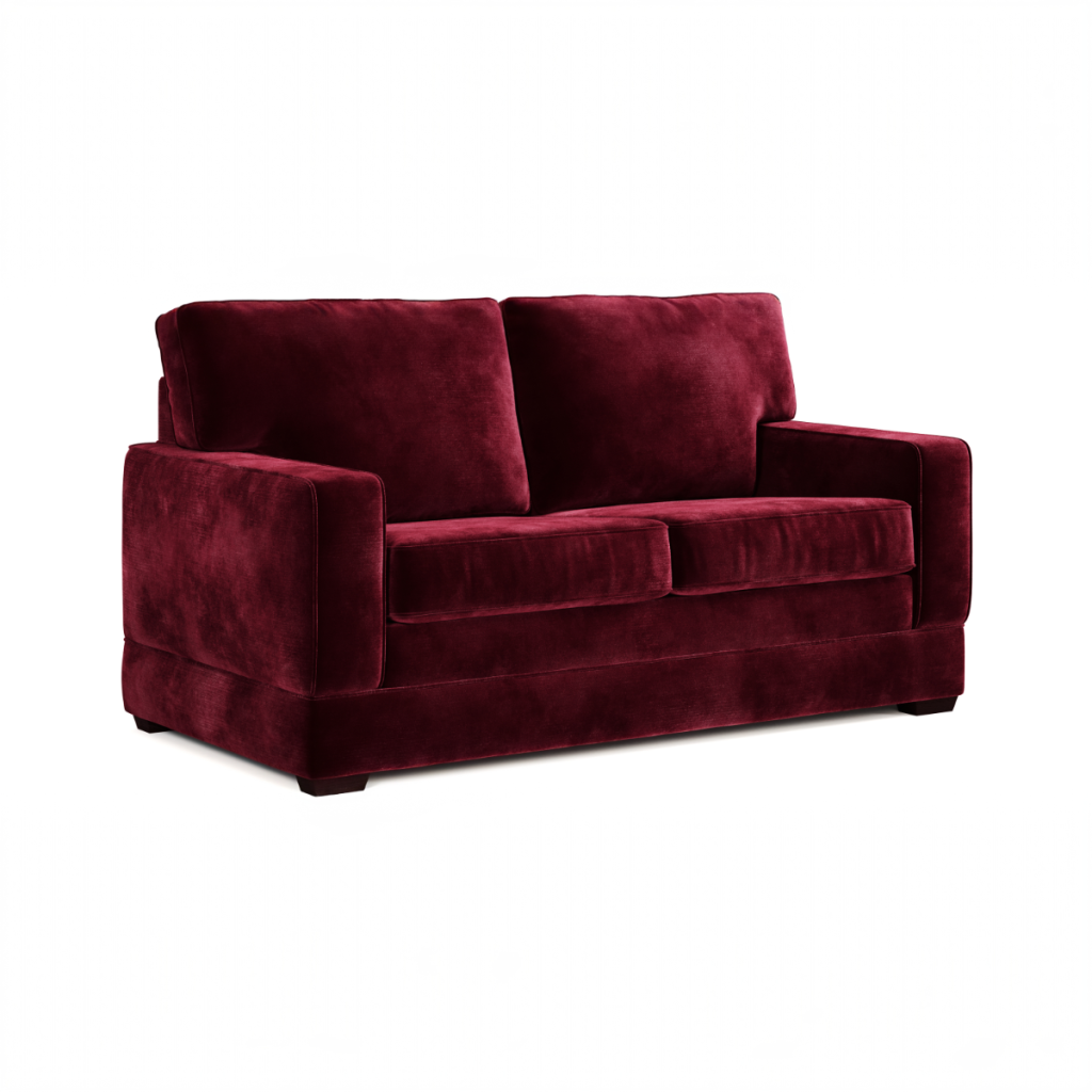 Jay Be® Urban Sofa Bed with e Pocket™ Mattress  Two seater Luxe Velvet Shiraz | Bed Sava