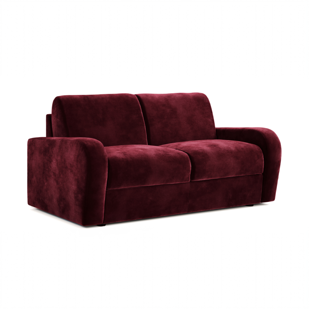 Jay Be® Deco Sofa Bed with e Sprung™ Mattress  Two seater  Luxe Velvet Shiraz | Bed Sava