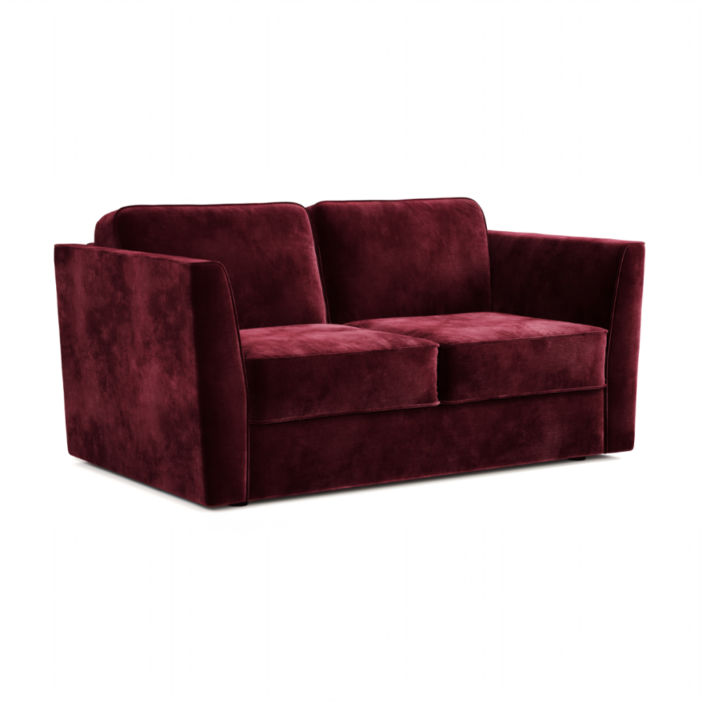 Jay Be® Elegance Sofa Bed with e Sprung™ Mattress  Two seater Luxe Velvet Shiraz | Bed Sava