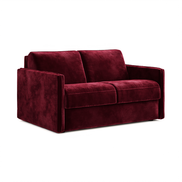 Jay Be® Slim Sofa Bed with e Sprung™ Mattress  Two seater Luxe Velvet Shiraz | Bed Sava