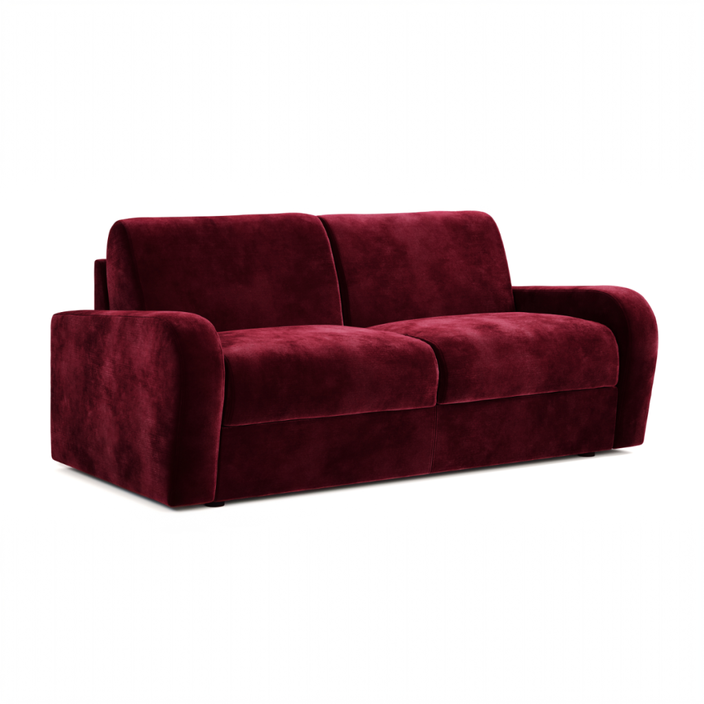 Jay Be® Deco Sofa Bed with e Sprung™ Mattress  Three seater Luxe Velvet Shiraz | Bed Sava