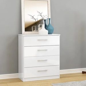 Birlea Lynx 4 Drawer Chest White Drawer Chest | Bed Sava
