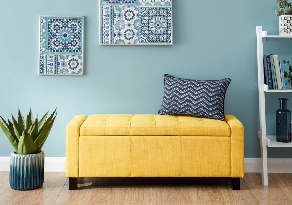 GFW Verona Ottoman Bench -Mustard