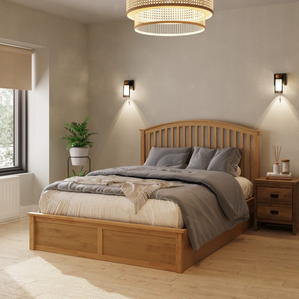 GFW Madrid Storage Bed-Oak-Kingsize