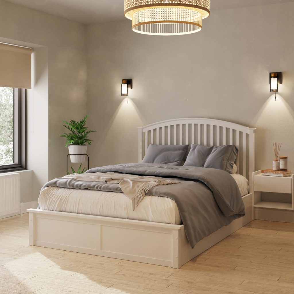 GFW Madrid Storage Bed-White-Double