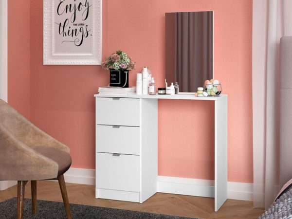 Birlea Madison 3 Drawer Dressing Table  Mirror Dressing Table | Bed Sava