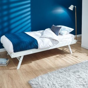 GFW Madrid Trundle Single White Stowaway Bed | Bed Sava