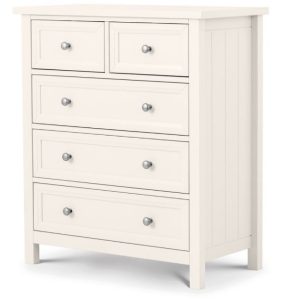 Julian Bowen Maine 3 plus 2 Drawer Chest Surf White Drawer Chest | Bed Sava