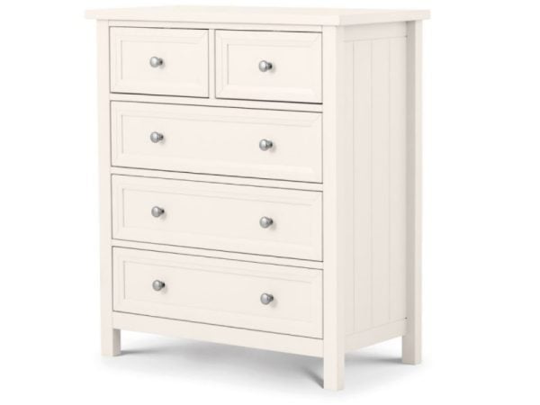 Julian Bowen Maine 3 plus 2 Drawer Chest Surf White Drawer Chest | Bed Sava