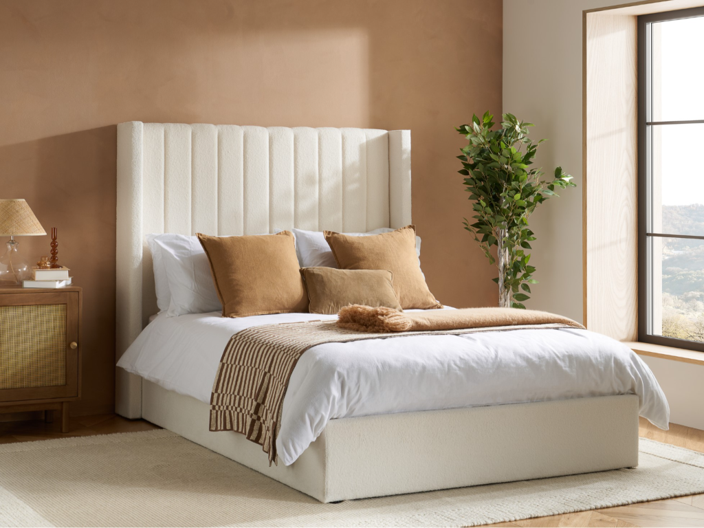 Birlea Maisey Boucle King Size Ottoman Bed