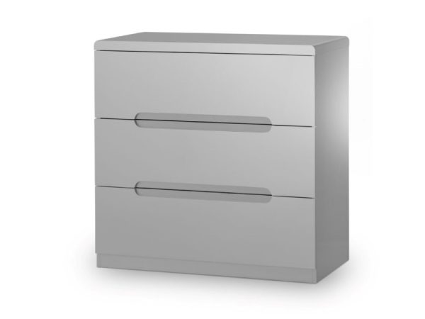 Julian Bowen Manhattan 3 Drawer Chest Grey Drawer Chest | Bed Sava
