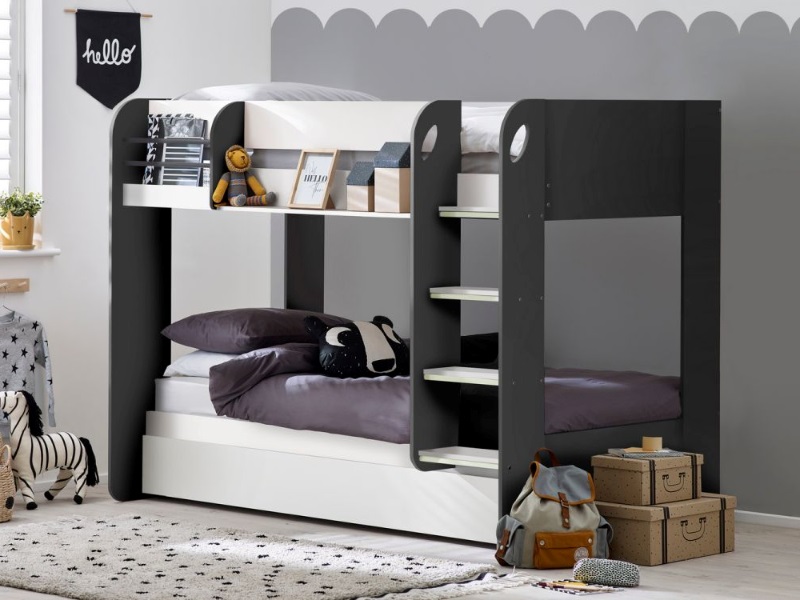 Julian Bowen Mars Charcoal Bunk Bed | Bed Sava