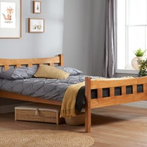 Birlea Miami Small Double Natural Pine Wooden Bed | Bed Sava