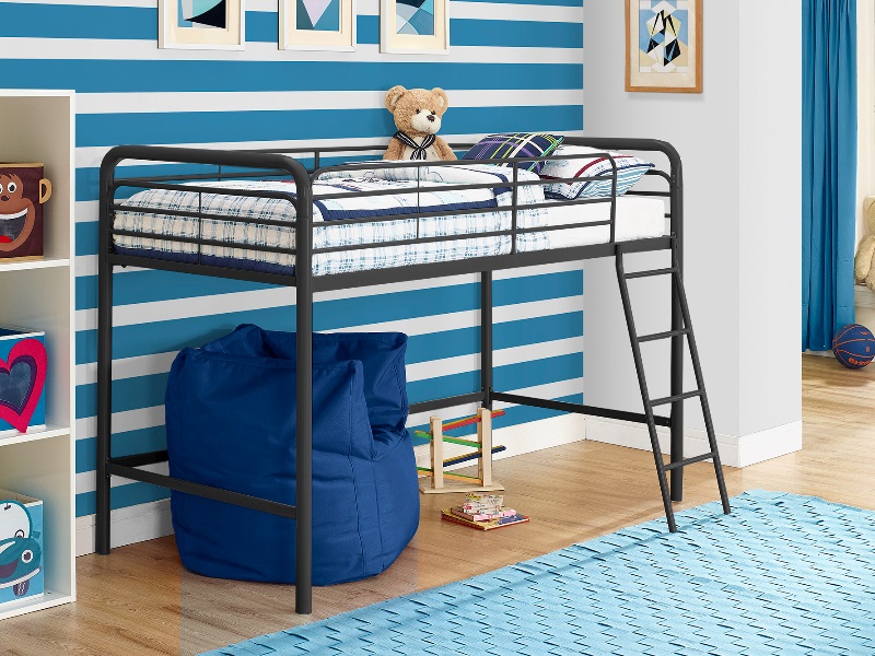 Dorel Midsleeper Bunk Bed Single Black Bunk Bed | Bed Sava