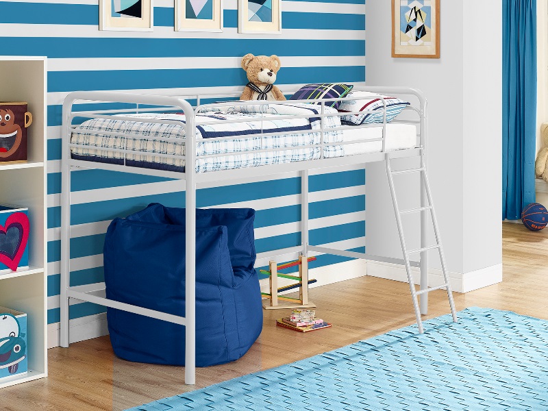 Dorel Midsleeper Bunk Bed Single White Bunk Bed | Bed Sava