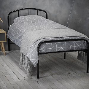 LPD Furniture Milton Single Black Metal Bed | Bed Sava