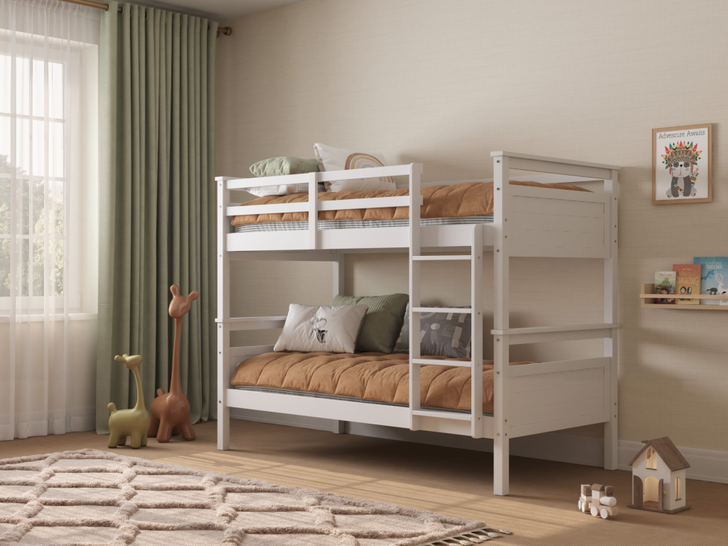 Snuggle Beds Modern Solid Wood Bunk Bed Single Bunk Bed | Bed Sava