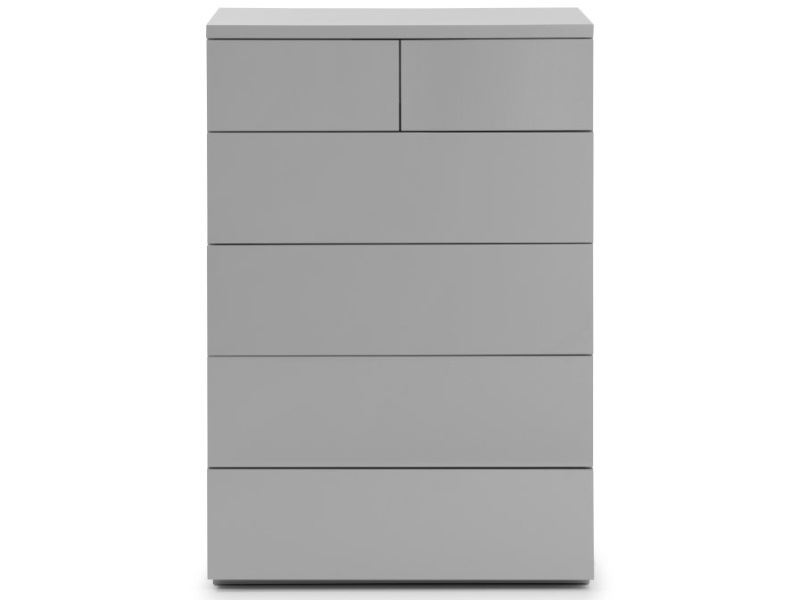 Julian Bowen Monaco 4 plus 2 Chest - Grey Gloss Drawer Chest
