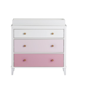 Little Seeds Monarch Hill Poppy 3DRW Changing Table Pink Changing Table | Bed Sava