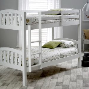 Bedmaster Mya Bunk Single White Bunk Bed | Bed Sava