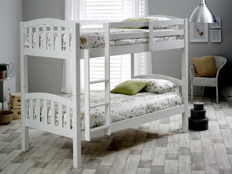 Bedmaster Mya Bunk Single White Bunk Bed | Bed Sava