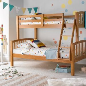 Bedmaster Mya Triple Sleeper Small Double Pine Bunk Bed | Bed Sava