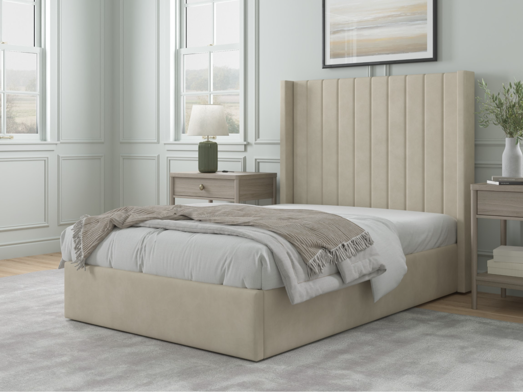 Snuggle Beds Noah Double Ivory Ottoman Bed