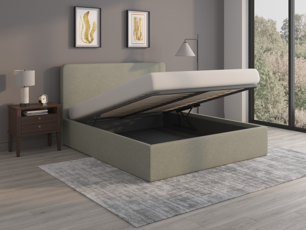 Snuggle Beds Olivia King Size Olivia Green Ottoman Bed